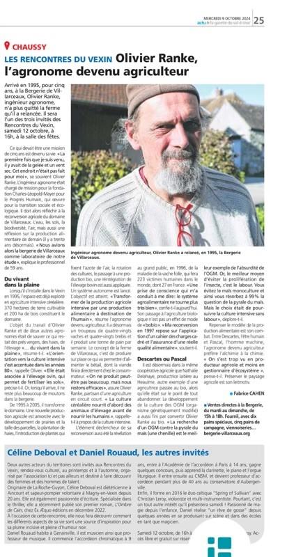 Article la gazette 9 octobre 2024